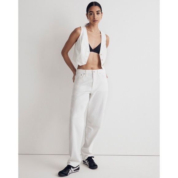 Madewell • the slouchy boyjean in tile white sz 28 - Picture 2 of 7